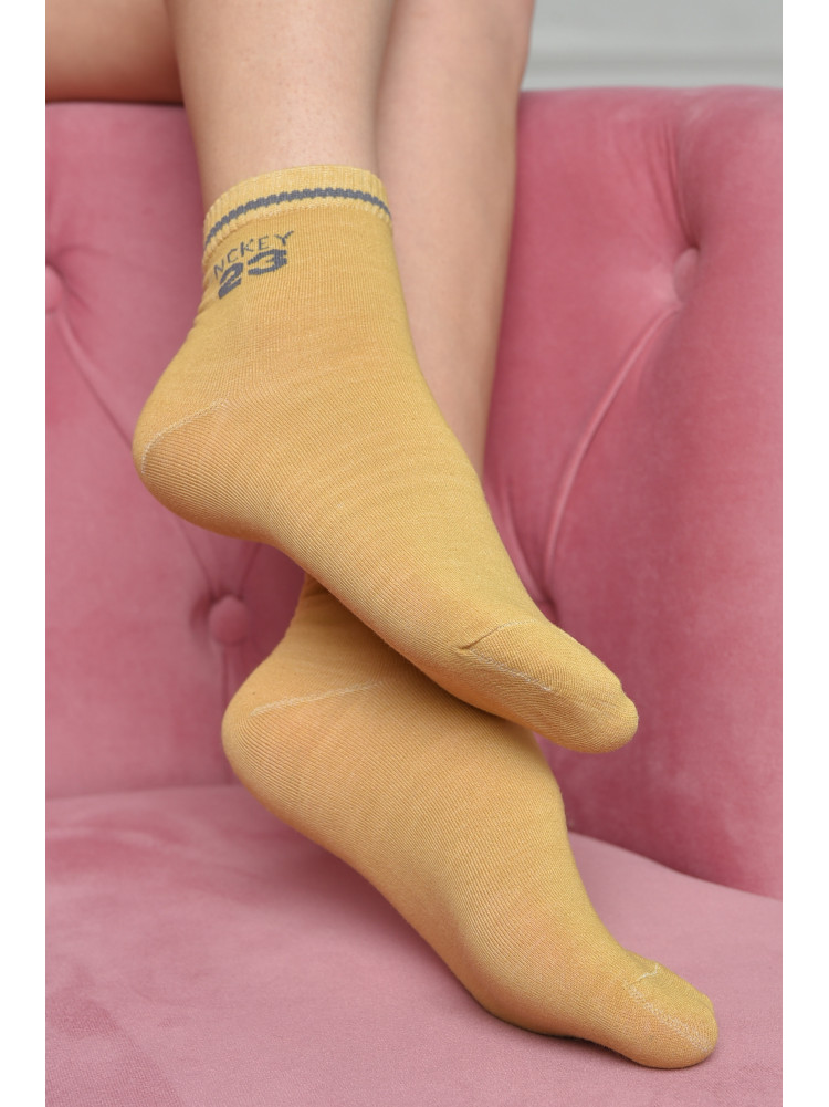 Носки женские стрейч горчичного цвета размер 36-41 169163C