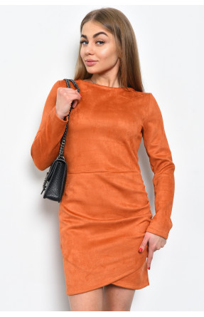 Сукня жіноча однотонна теракотового кольору 1588 169169C