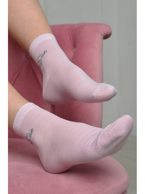 Шкарпетки жіночі стрейч рожевого кольору розмір 36-41 169177C
