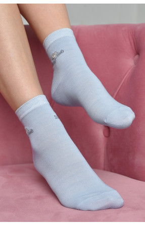 Шкарпетки жіночі стрейч блакитного кольору розмір 36-41 169178C