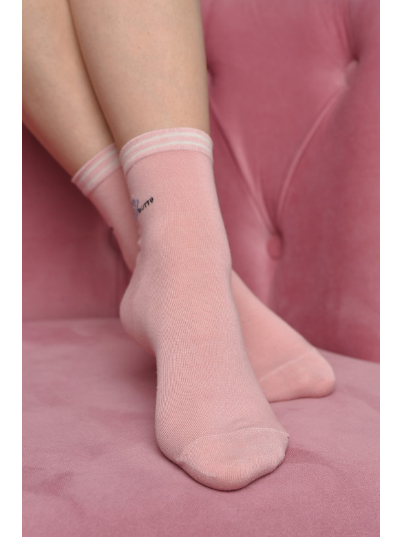 Шкарпетки жіночі стрейч рожевого кольору розмір 36-41 169190C