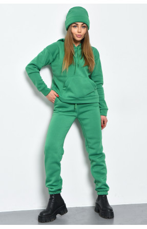 Спортивний костюм жіночий на флісі 3-ка зеленого кольору розмір 42-44 1942 169205C