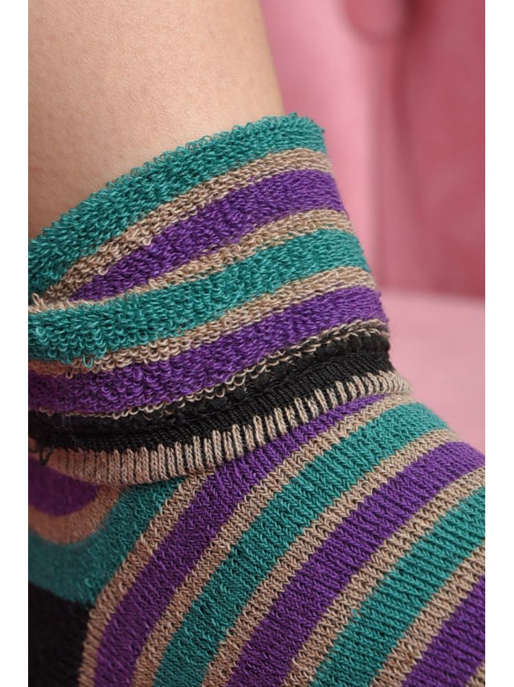 Шкарпетки махрові жіночі в смужку розмір 23-25(36-39) 169243C