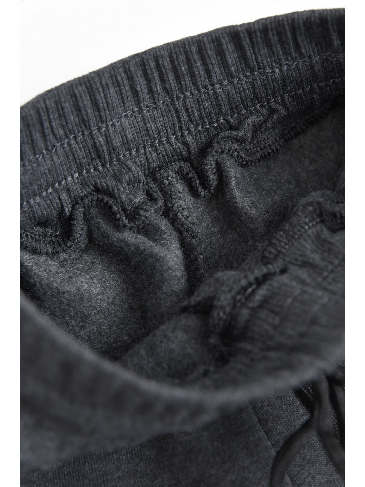 Спортивные штаны детские для мальчика на флисе темно-серого цвета А635-2 169275C