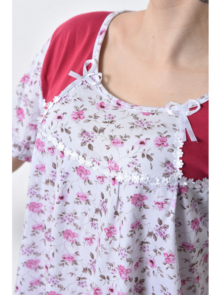 Ночная рубашка женская вишневого цвета 308 169310C