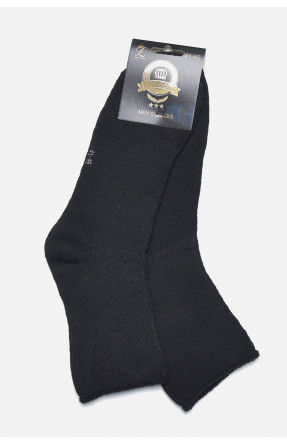 Шкарпетки чоловічи медичні махрові чорного кольору без гумки розмру 41-45 169424C