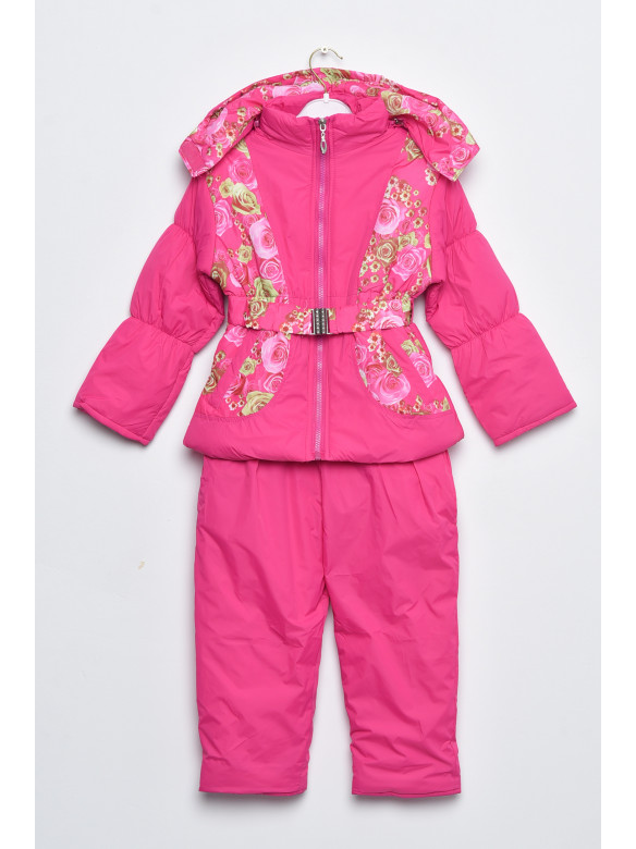 Куртка и полукомбинезон детский для девочки еврозима розового цвета F76T 169433C