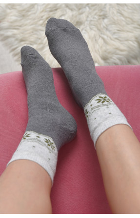 Шкарпетки жіночі махра сірого кольору розмір 36-41 169454C