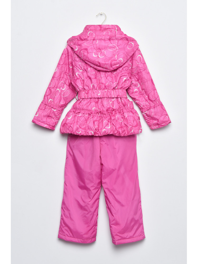 Куртка та напівкомбінезон дитячий для дівчинки єврозима рожевого кольору 6670 169507C