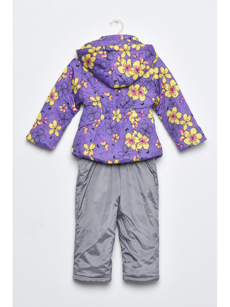 Куртка та напівкомбінезон дитячий для дівчинки єврозима фіолетового кольору 169521C