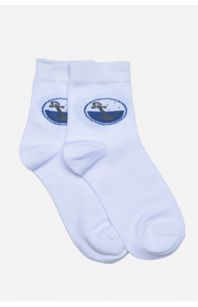 Шкарпетки підліткові для хлопчика білого кольору DFC7 169644C