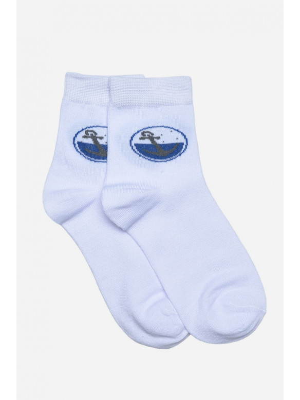 Шкарпетки підліткові для хлопчика білого кольору DFC7 169644C