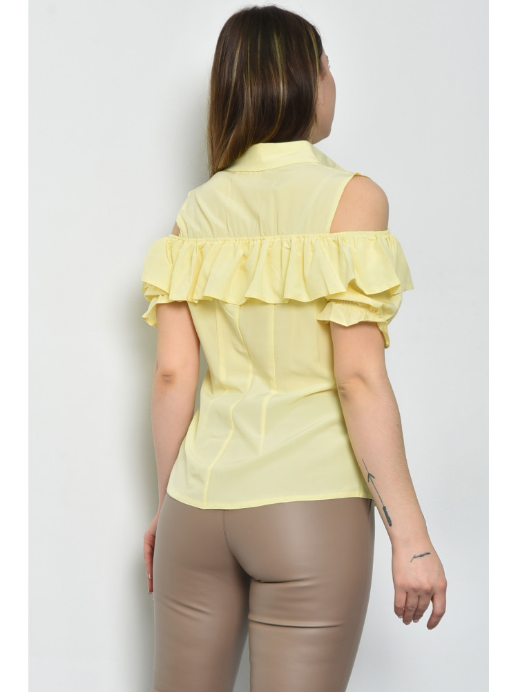 Блуза женская однотонная лимонного цвета 137886 169967C