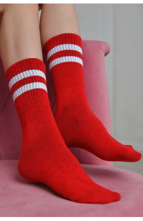 Шкарпетки жіночі високі червоного кольору розмір 36-40 170038C