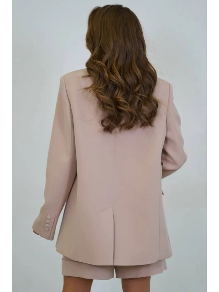 Пиджак женский вечерний бежевого цвета 3451 170059C