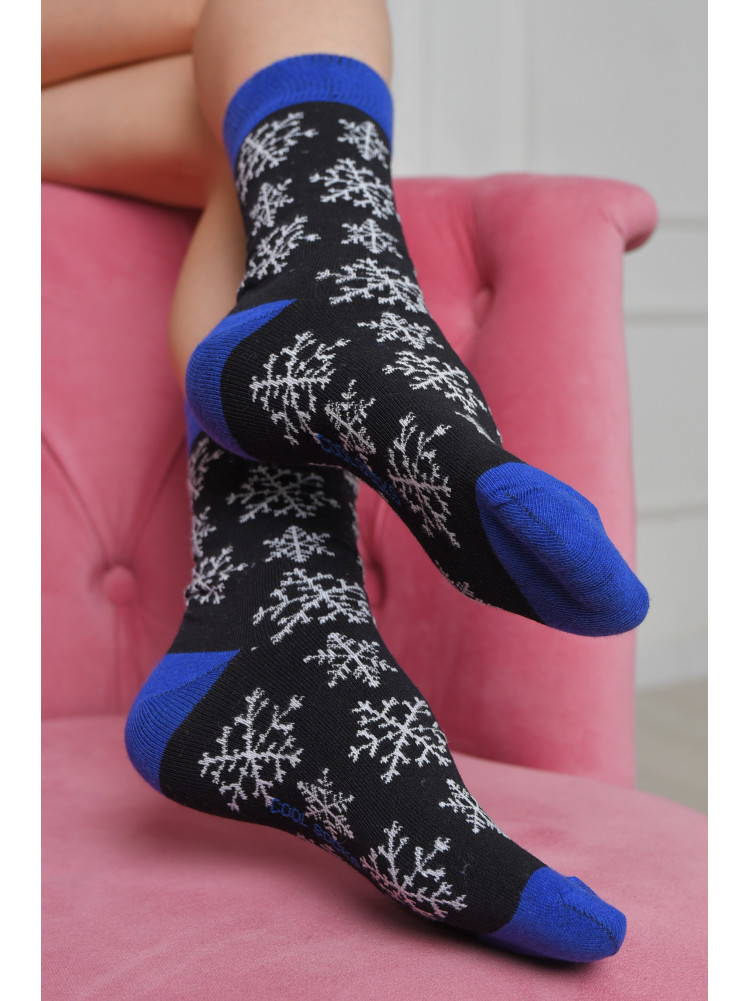 Шкарпетки жіночі новорічні чорного кольору розмір 36-40 170062C