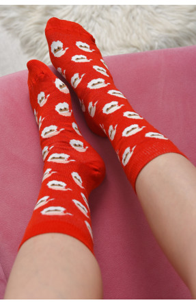 Шкарпетки жіночі новорічні червоного кольору розмір 36-40 170070C