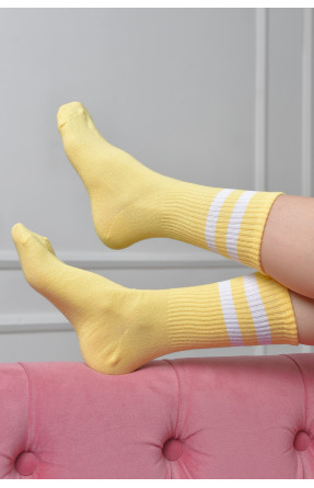 Шкарпетки жіночі високі жовтого кольору розмір 36-40 170075C