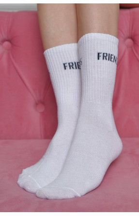 Шкарпетки жіночі високі білого кольору розмір 36-40 170088C