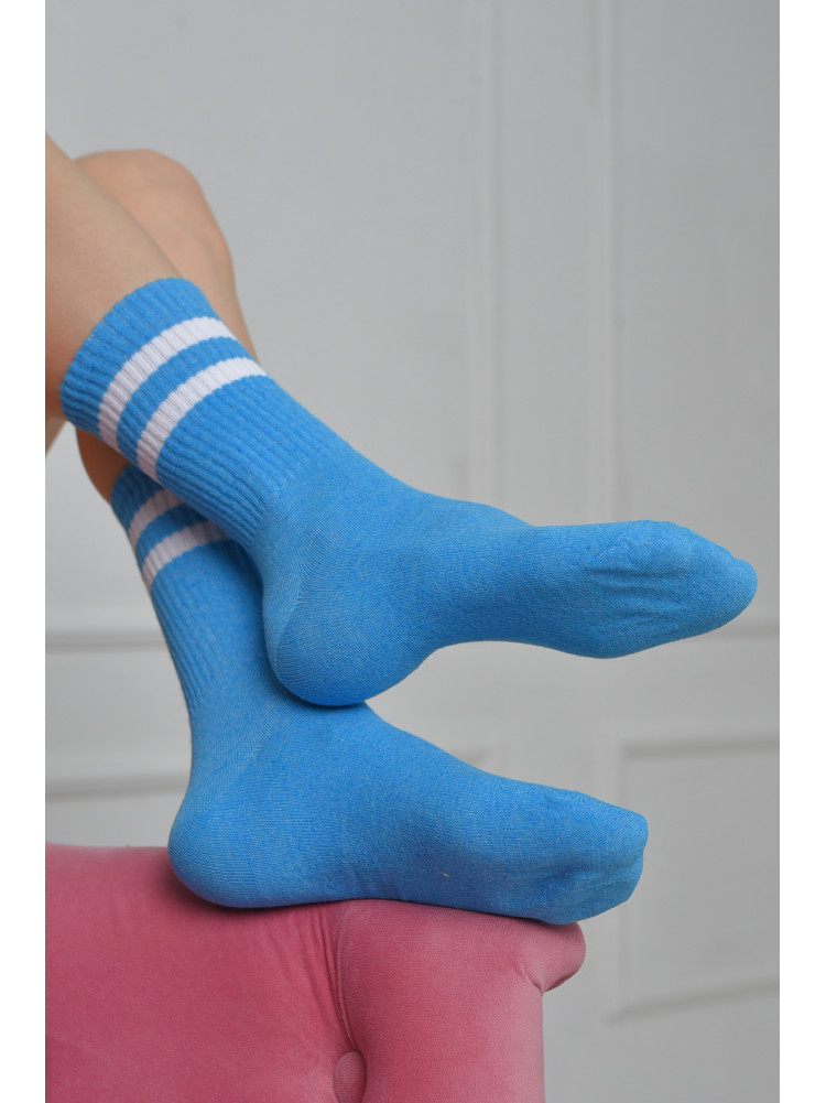 Шкарпетки жіночі високі блакитного кольору розмір 36-40 170110C