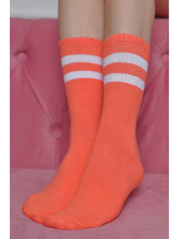 Шкарпетки жіночі високі коралового кольору розмір 36-40 170121C