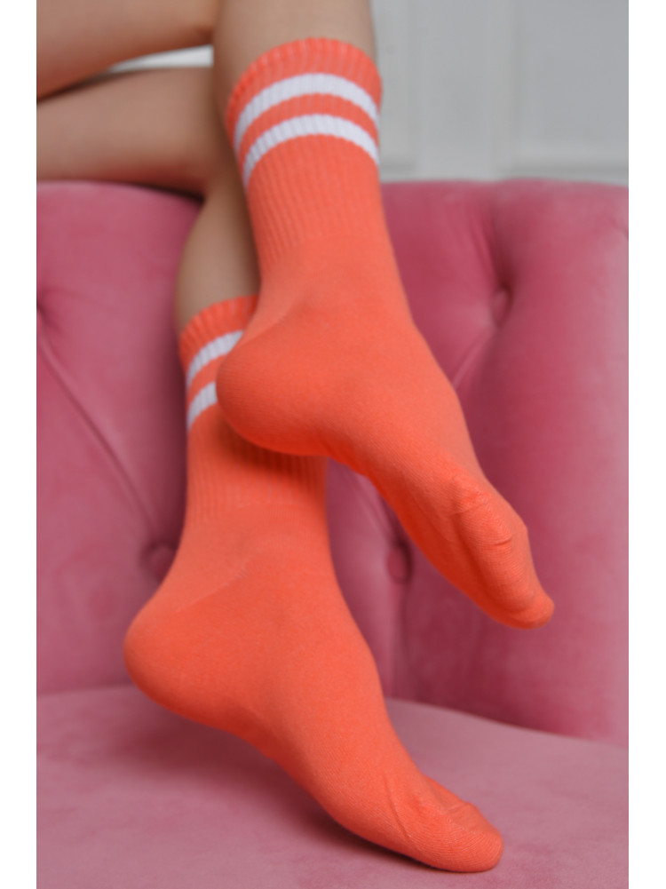 Шкарпетки жіночі високі коралового кольору розмір 36-40 170121C