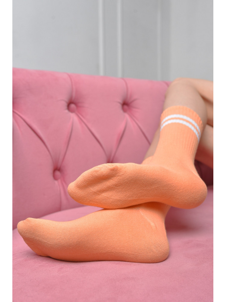 Шкарпетки жіночі високі помаранчевого кольору розмір 36-40 170137C