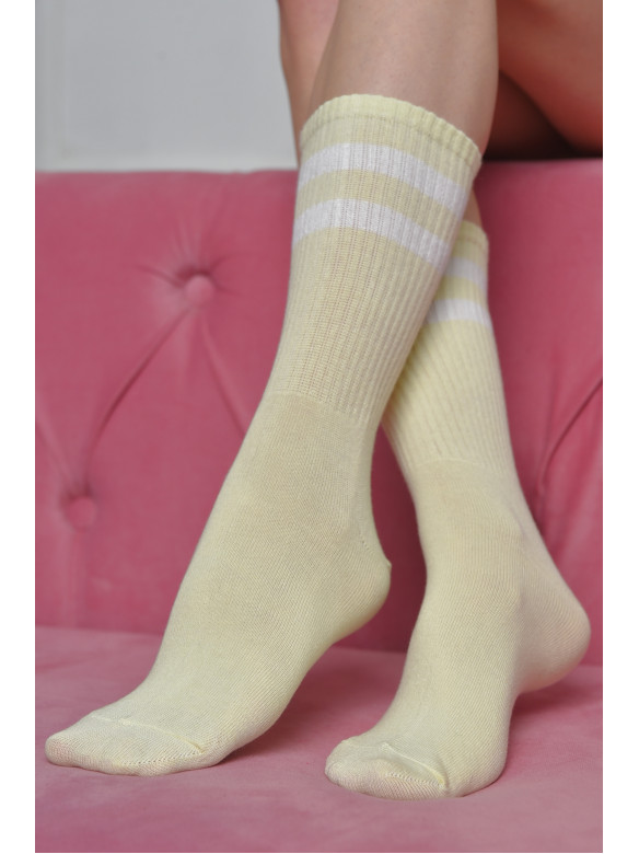 Шкарпетки жіночі високі лимонного кольору розмір 36-40 170144C