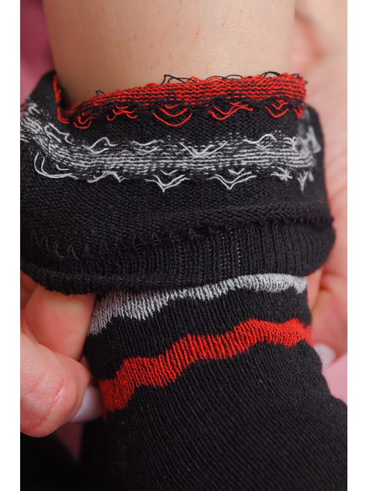 Шкарпетки жіночі з малюнком чорного кольору розмір 36-40 170149C