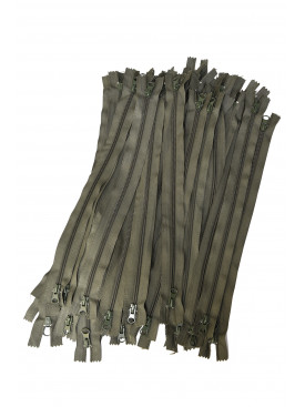 Молния спиральная 35 см цвета хаки 50шт 170318C
