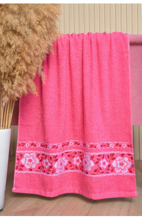 Рушник банний махровий рожевого кольору 113319 170378C