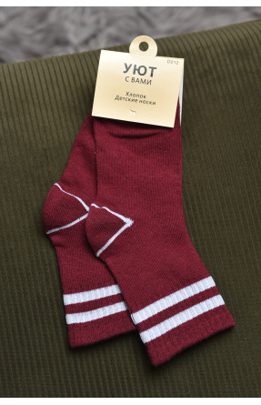 Шкарпетки дитячі бордового кольору 012-7 170382C