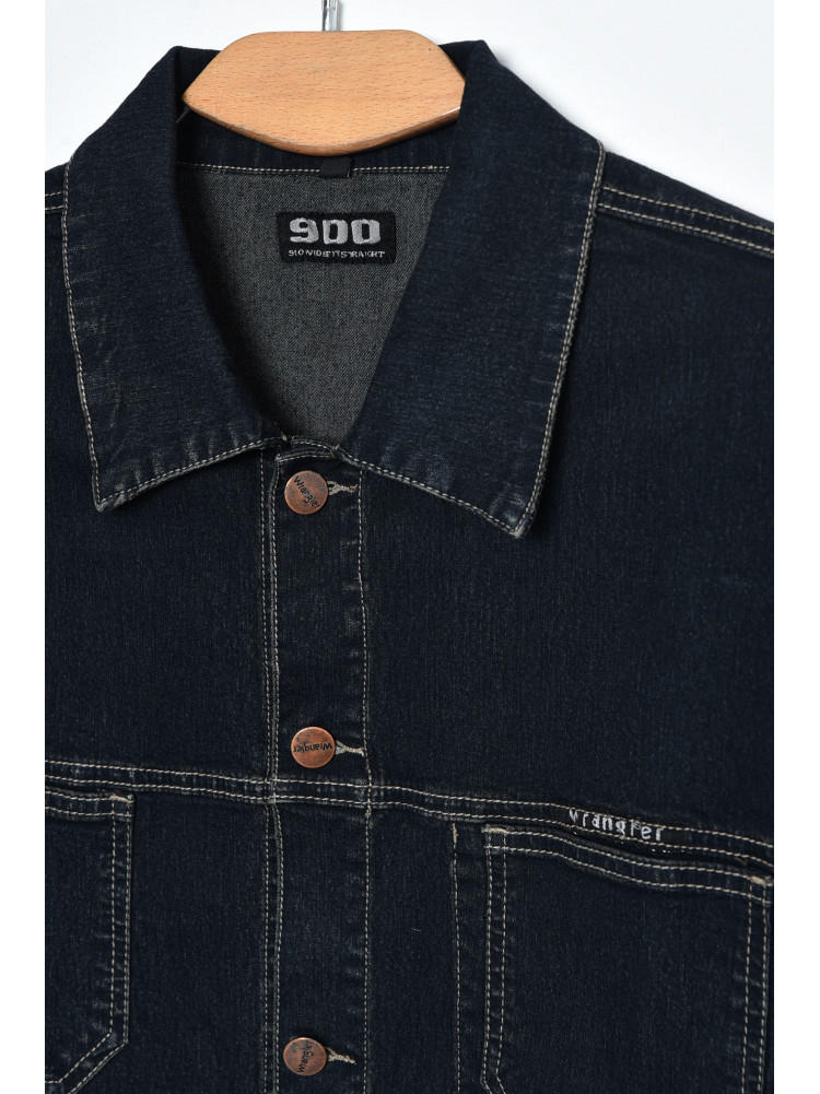 Пиджак мужской джинсовый темно-синего цвета 003-2 170405C