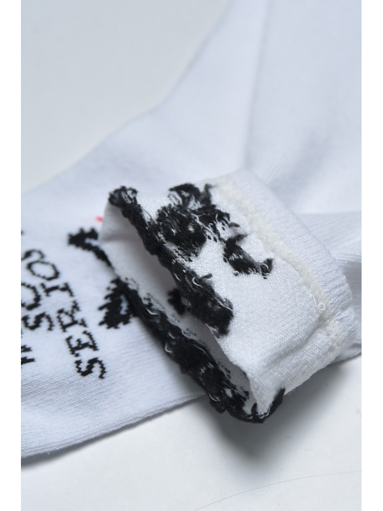 Носки мужские демисезонные белого цвета 170442C