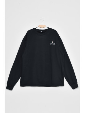 Батник мужской на флисе черного цвета батал pl01949 170504C