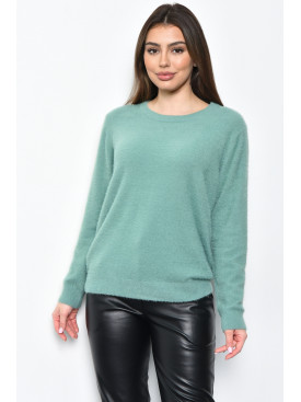 Свитер женский ангора зеленого цвета 6009 170534C Свитер женский ангора зеленого цвета 6009 170534C