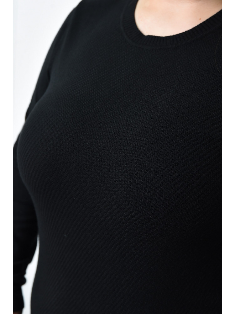 Сукня жіноча однотонна чорного кольору батал 6013 170617C