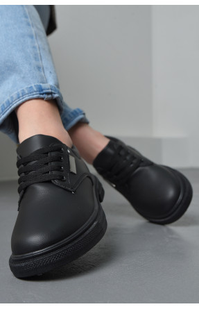 Туфли женские черного цвета на шнуровке 582-2 170696C