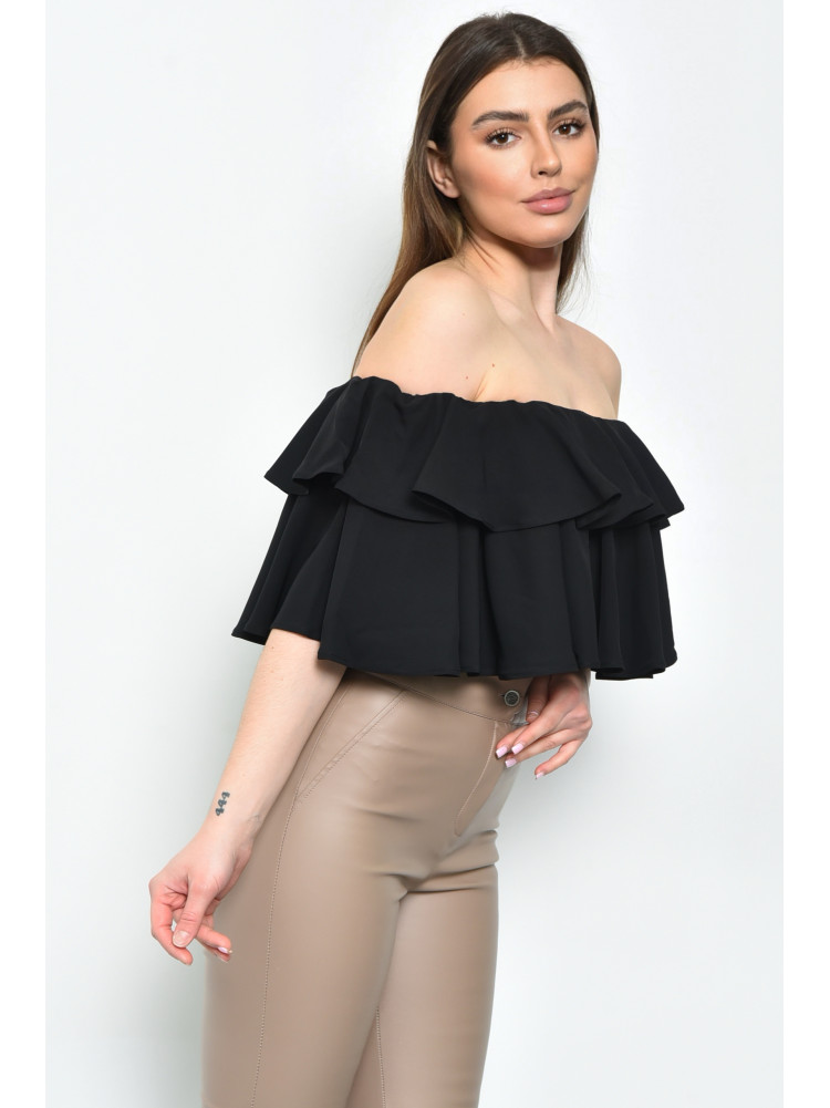 Блуза-топ  жіноча чорного кольору 3609 170802C