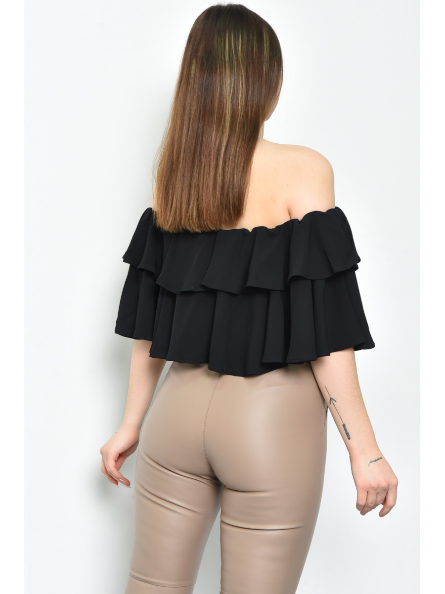 Блуза-топ  жіноча чорного кольору 3609 170802C