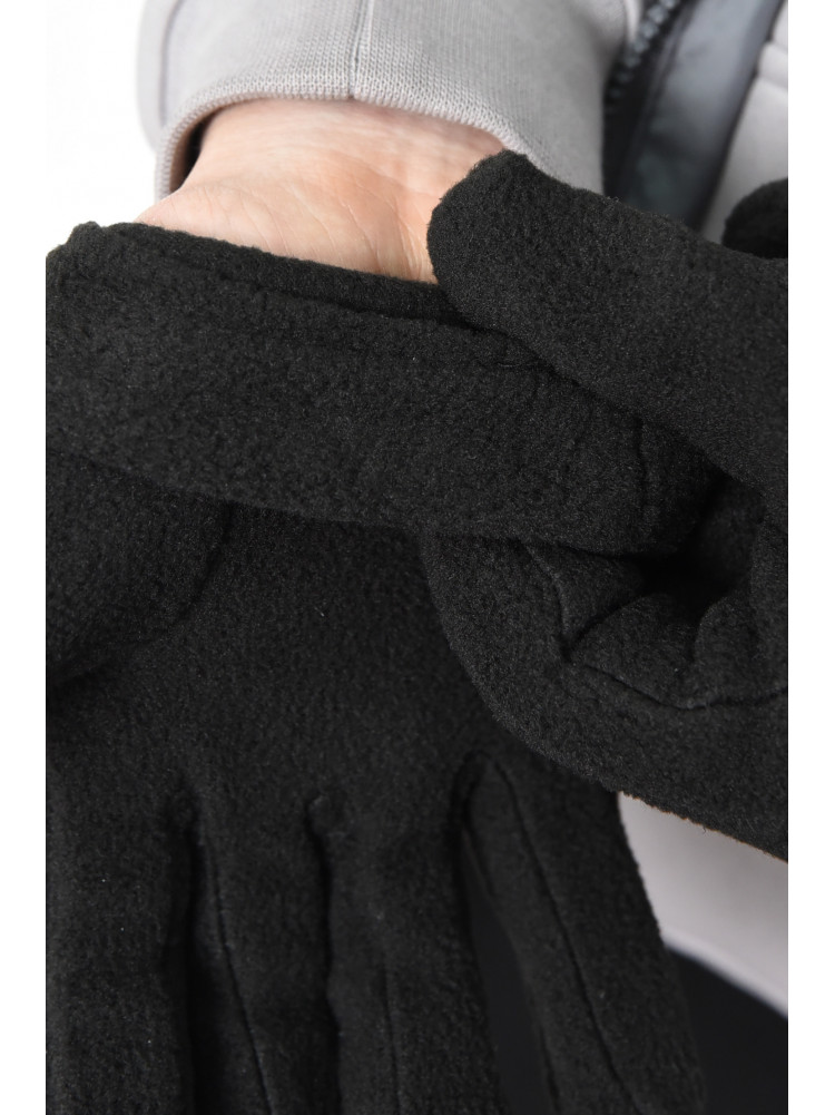Перчатки мужские флисовые черного цвета 102-3 170837C