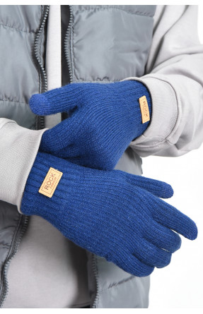 Перчатки мужские сенсорные с утеплителем синего цвета 8871 170847C