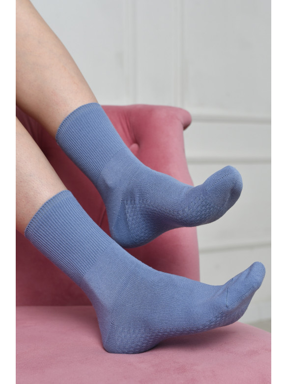 Носки женские коттон синего цвета размер 36-41 Y102 170885C