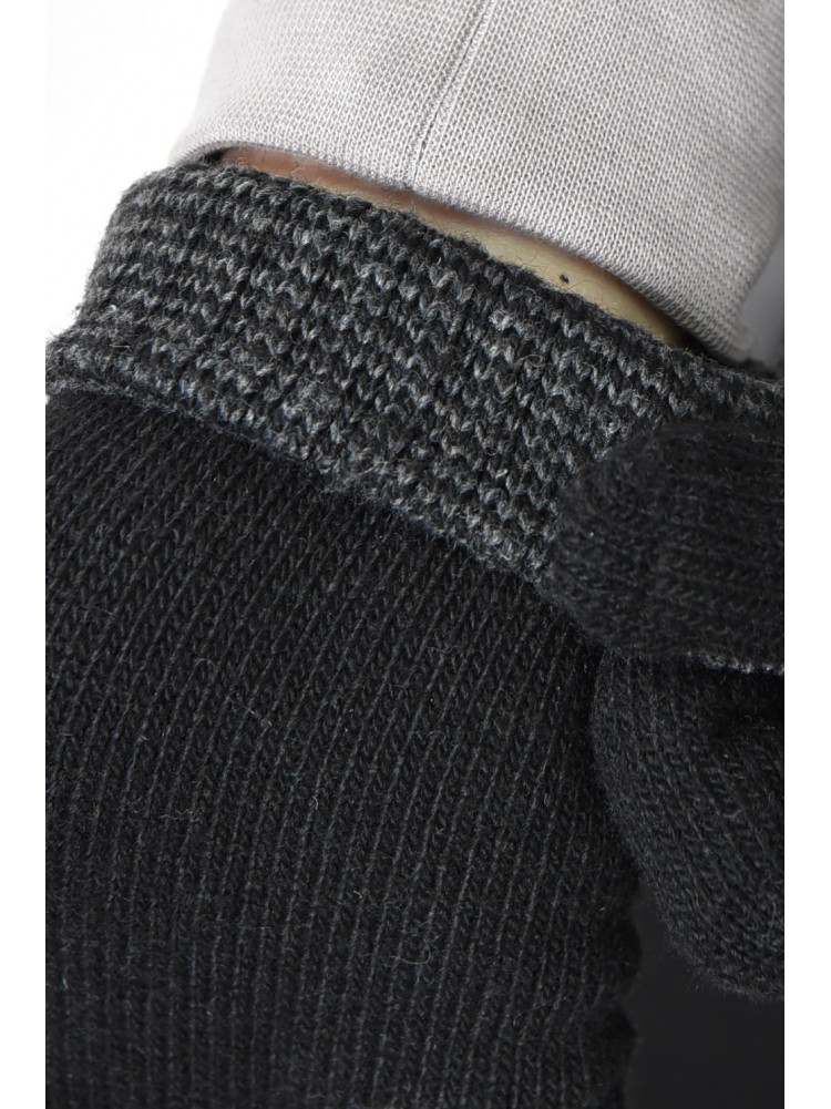 Перчатки мужские акриловые  с начесом черного цвета 8230 170952C