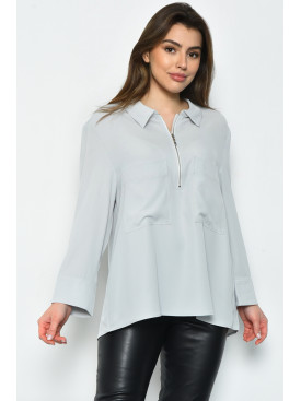 Блуза жіноча однотонна сірого кольору 170981C
