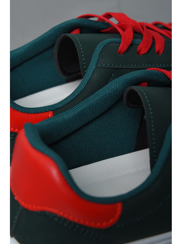 Кросівки чоловічі темно-зеленого кольору на шнурівці YB0311-7 171038C