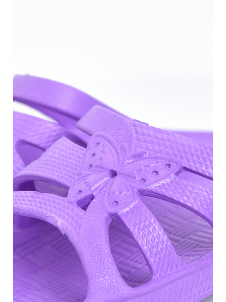 Шлепки детские для девочки пена фиолетового цвета 171048C