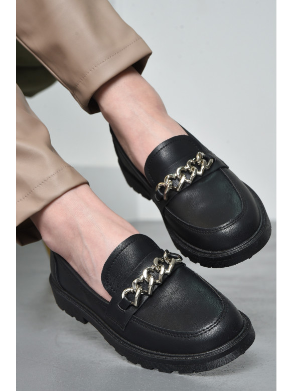 Туфлі-лофери жіночі чорного кольору JB1705-1 171069C