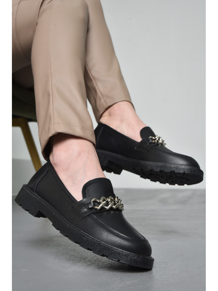 Туфлі-лофери жіночі чорного кольору JB1705-1 171069C