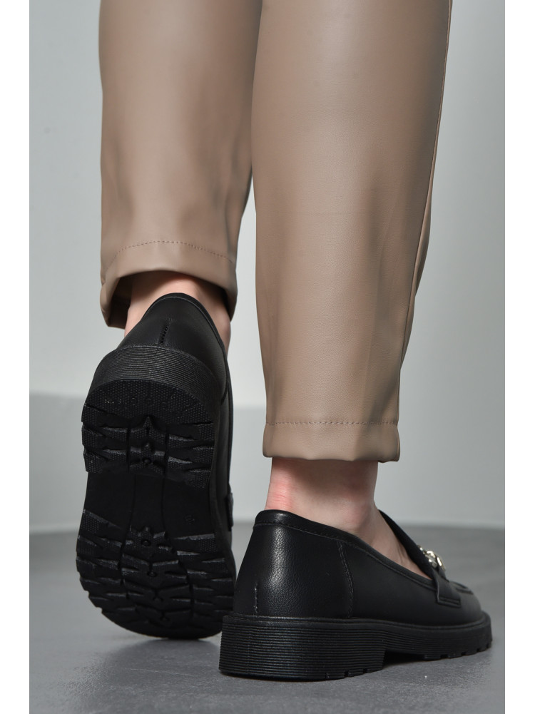Туфли-лоферы женские черного цвета JB1705-1 171069C